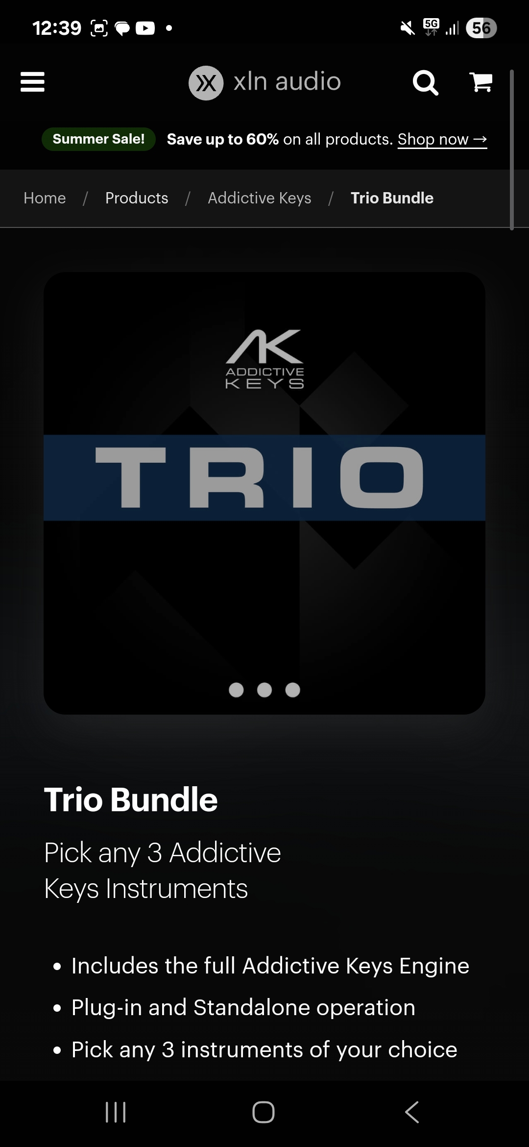 XLN Audio addictive keys - trio